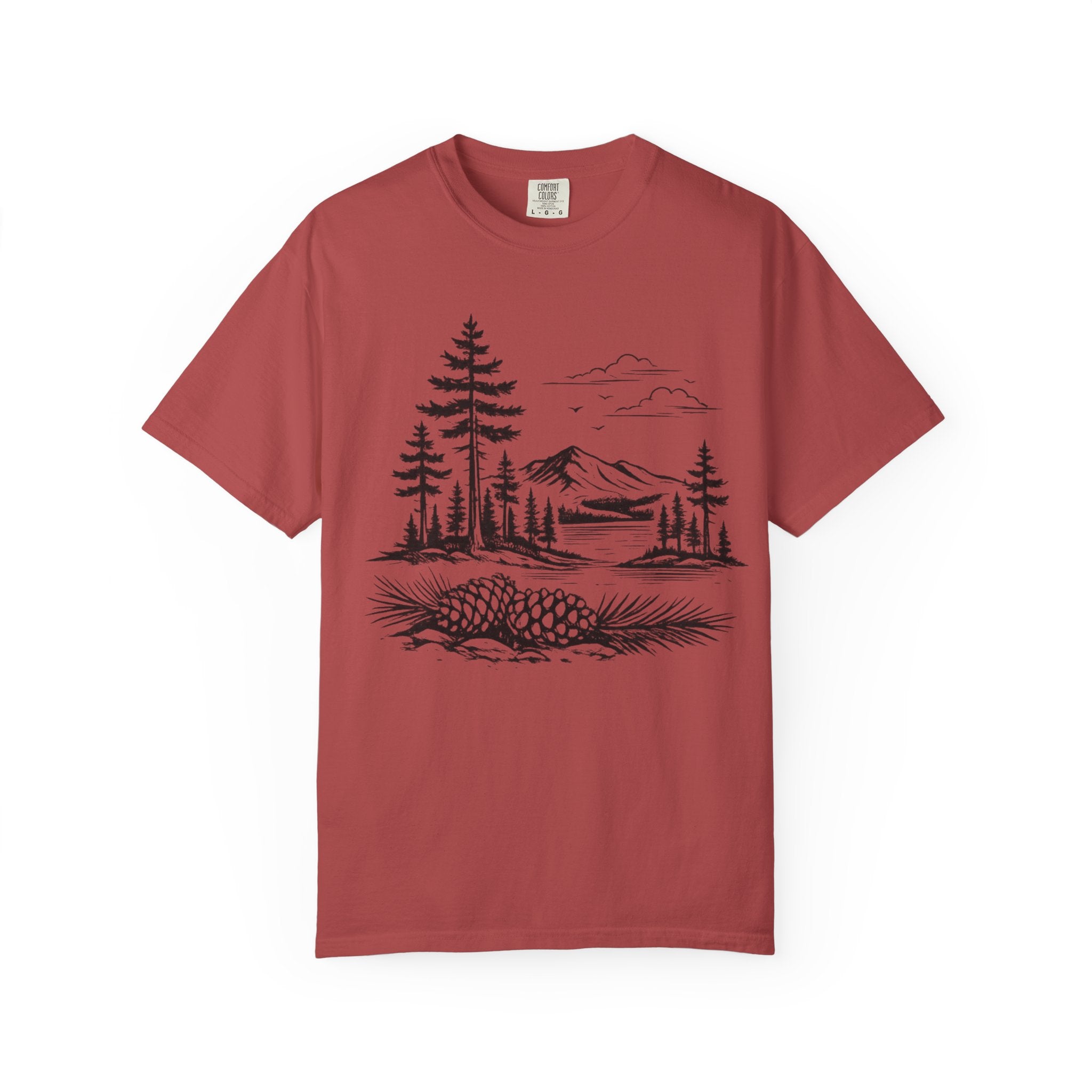 Pinecone Mountain Landscape T-Shirt