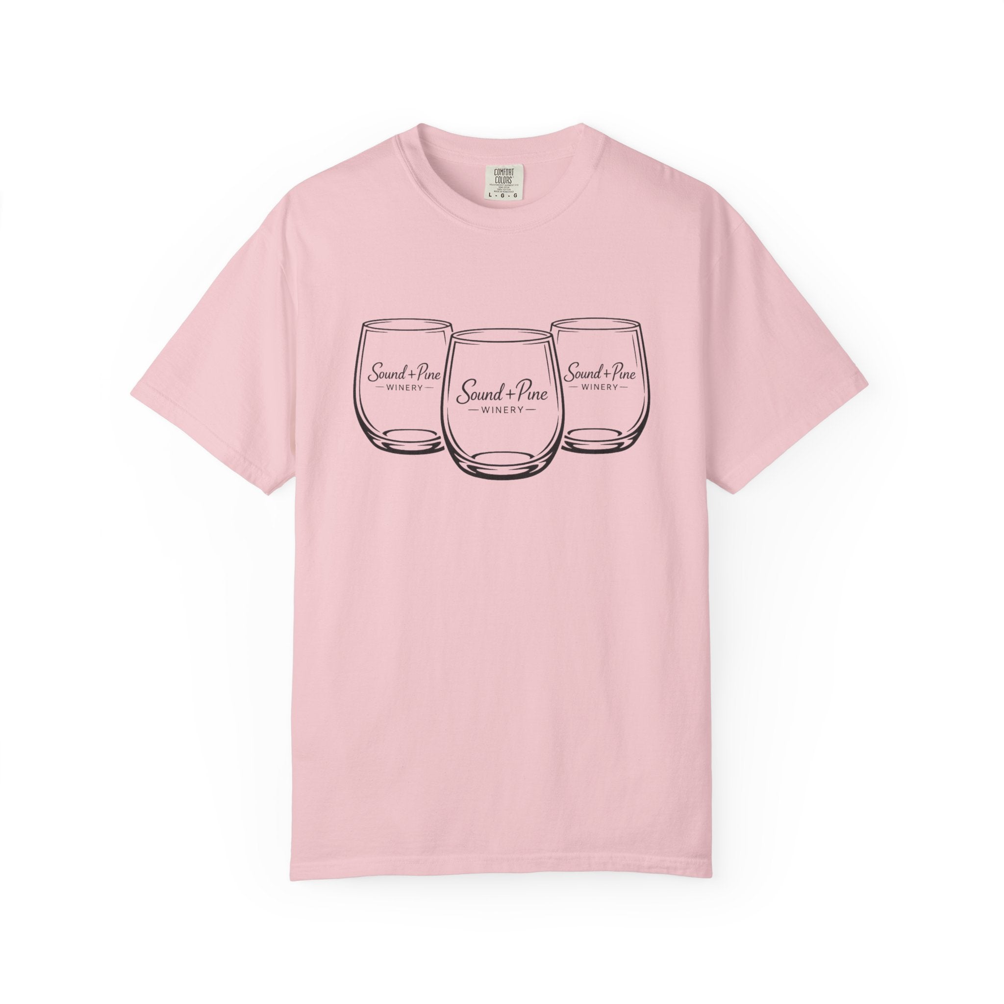 Sound + Pine Wine Glass Trio T-Shirt
