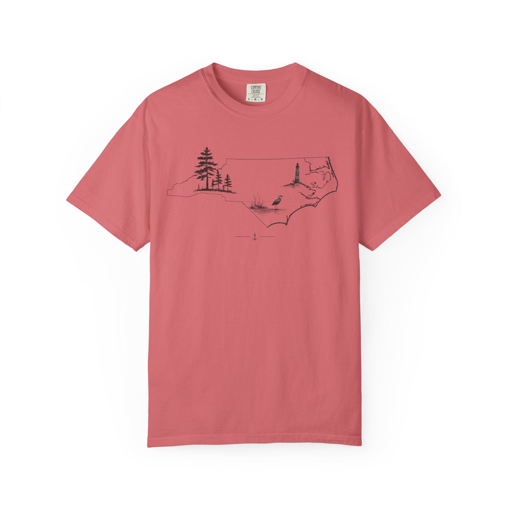 North Carolina Minimalist Map T-Shirt