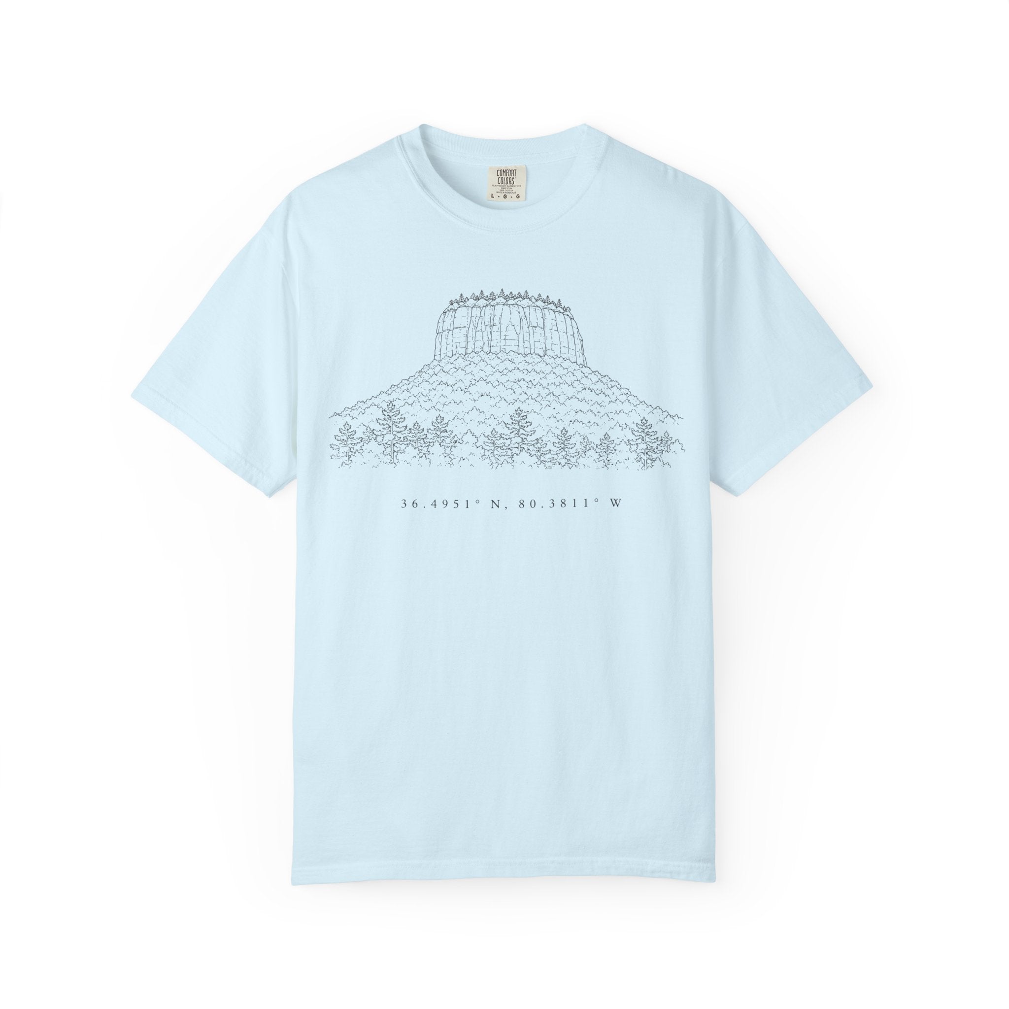 Butte Mountain Line Art T-Shirt