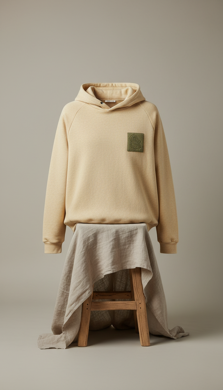 Relaxed Hoodie in Sunlit Sand