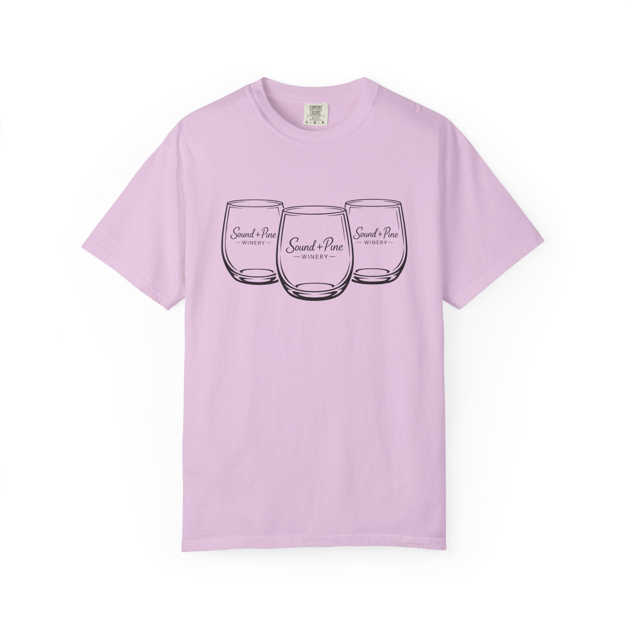 Sound + Pine Wine Glass Trio T-Shirt