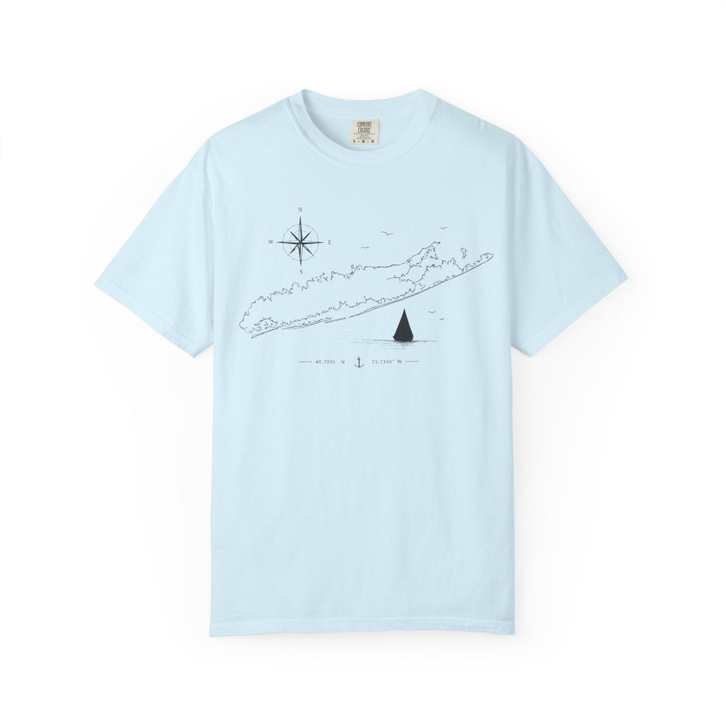 Nantucket Nautical Map T-Shirt