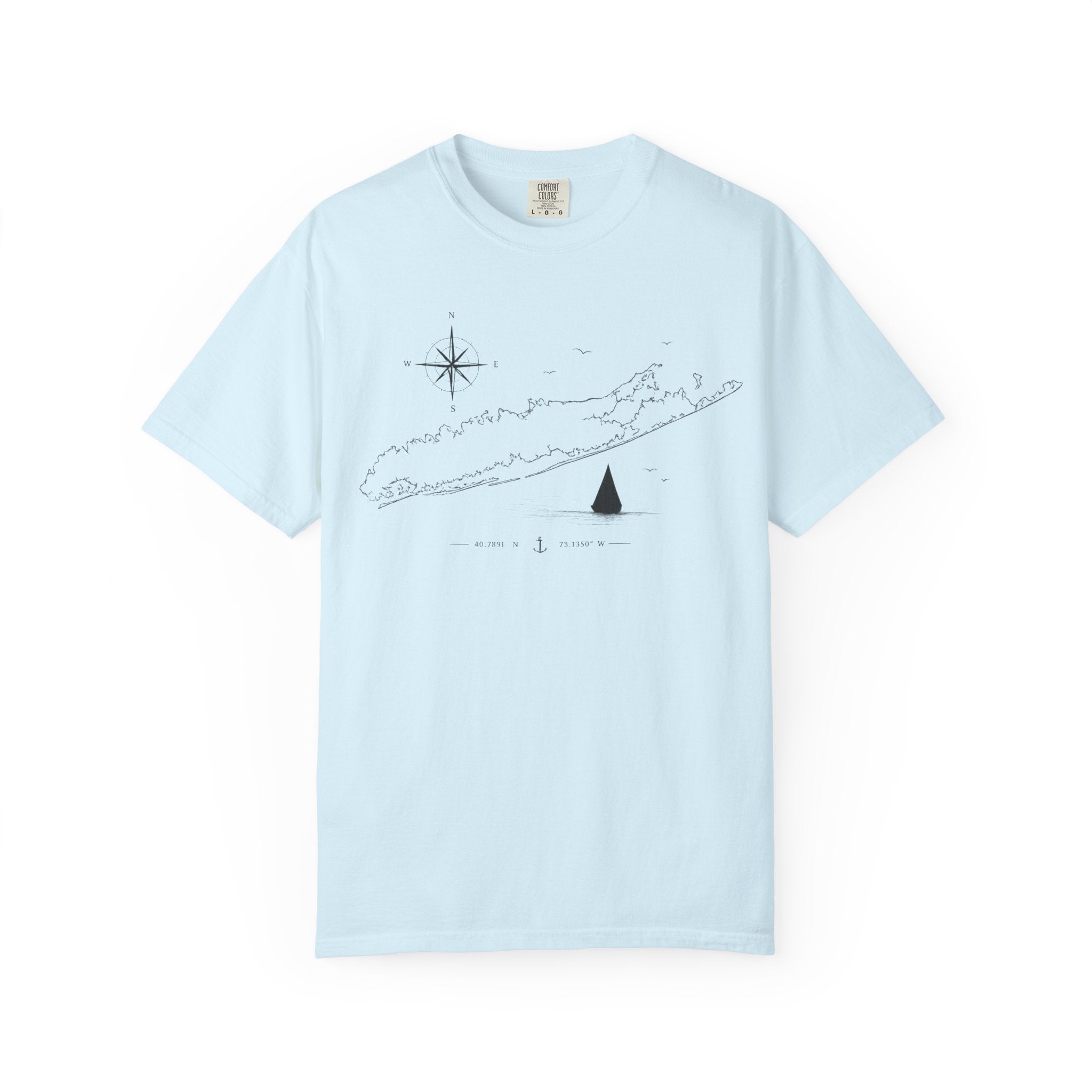 Nantucket Nautical Map T-Shirt
