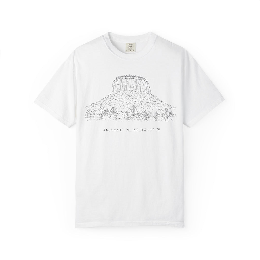 Butte Mountain Line Art T-Shirt