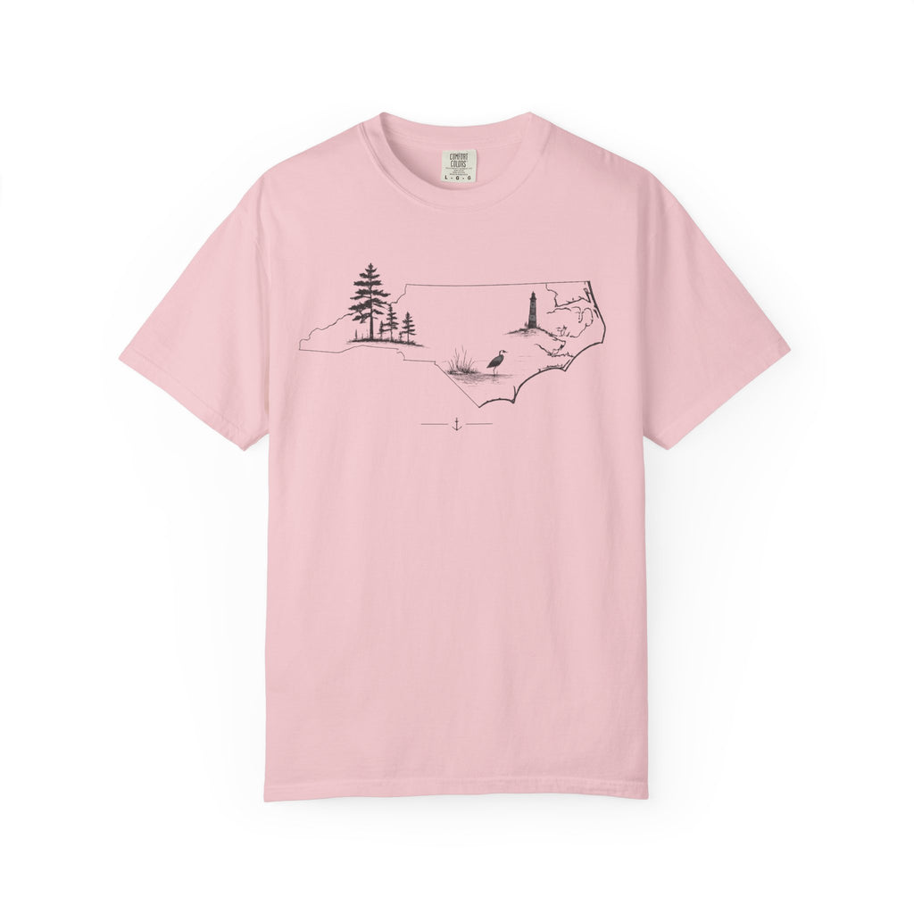 North Carolina Minimalist Map T-Shirt