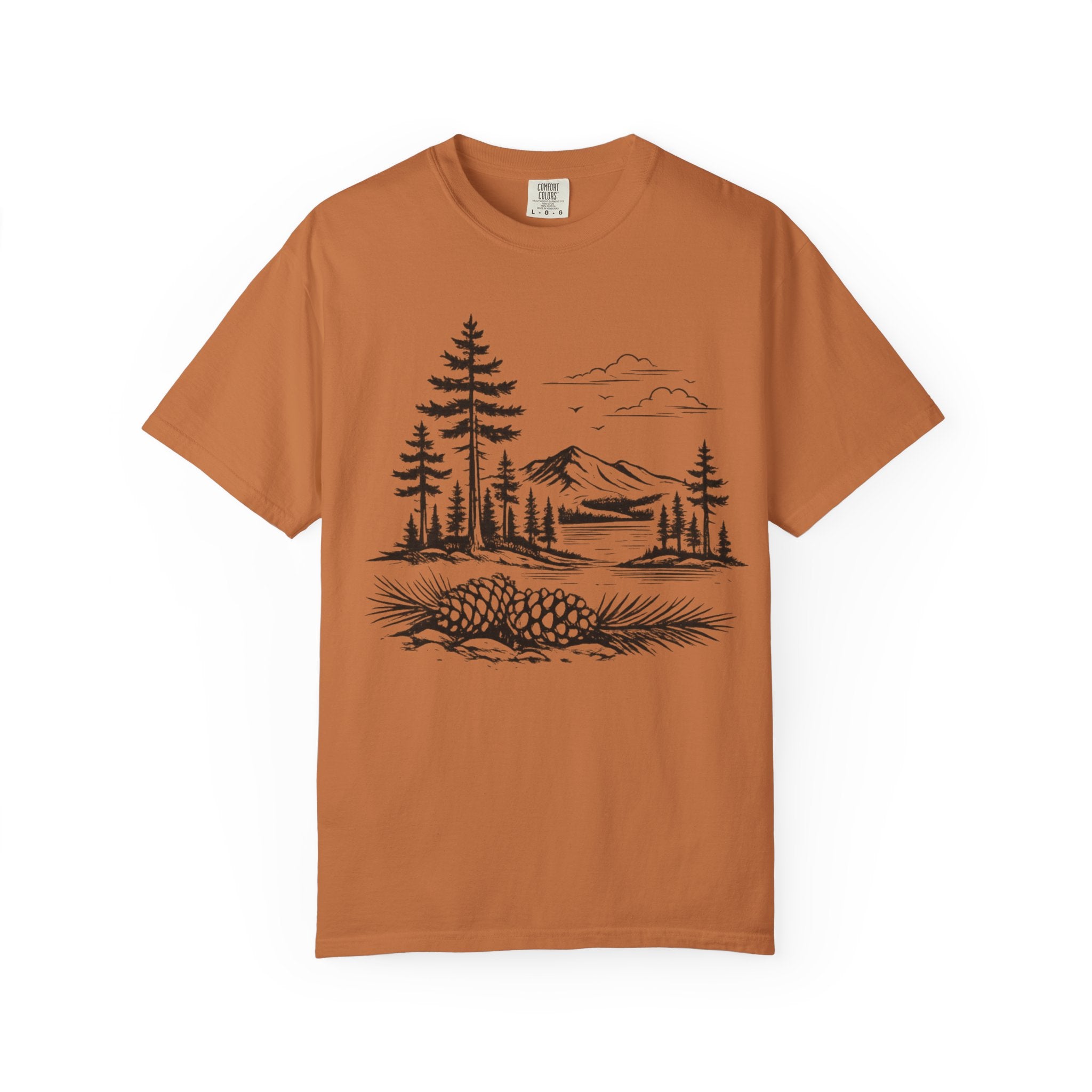 Pinecone Mountain Landscape T-Shirt