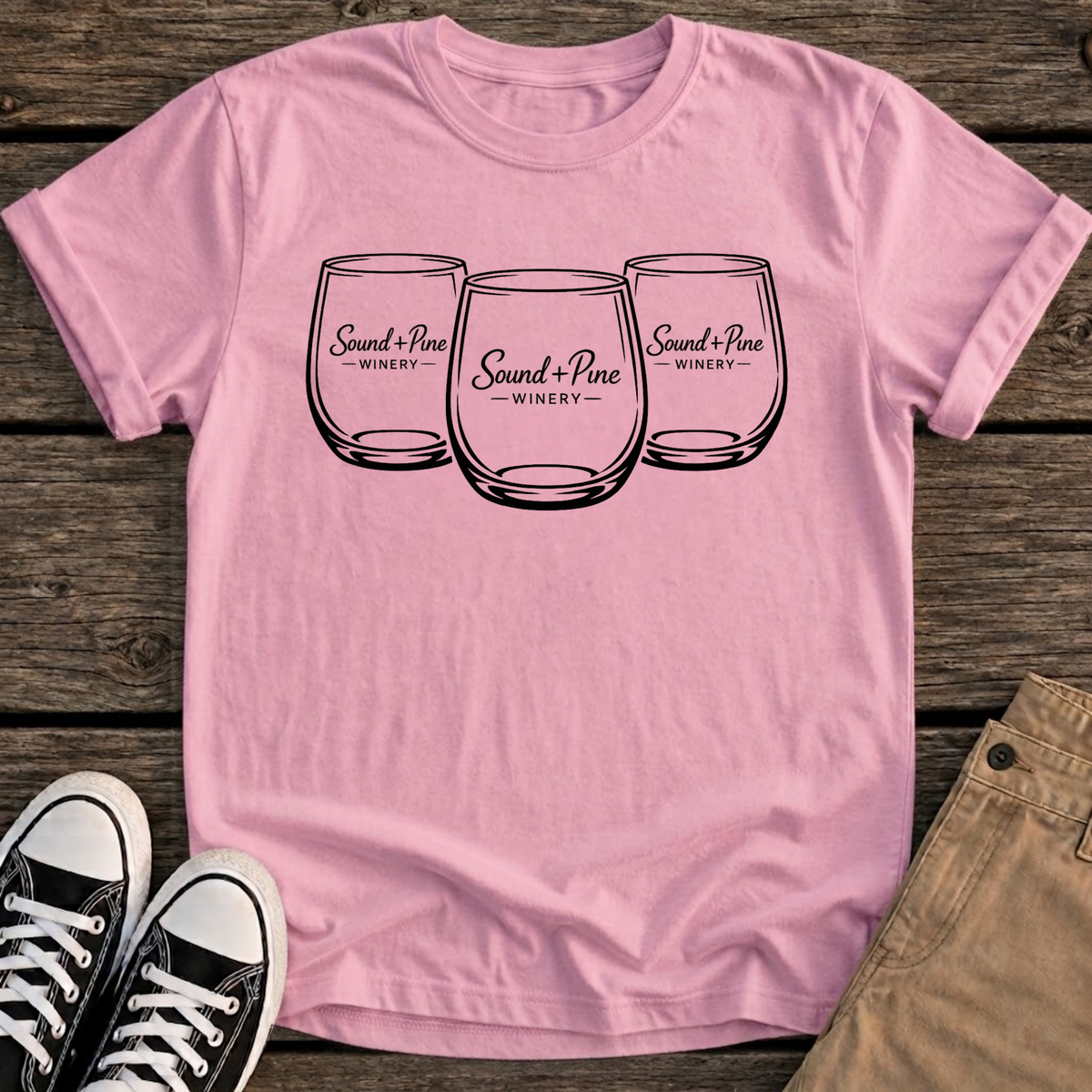 Wine Glass Trio T-Shirt