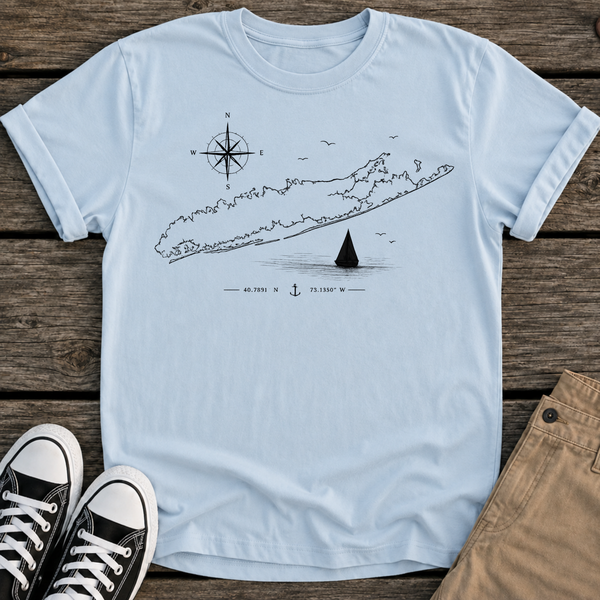 LI Nautical Map T-Shirt