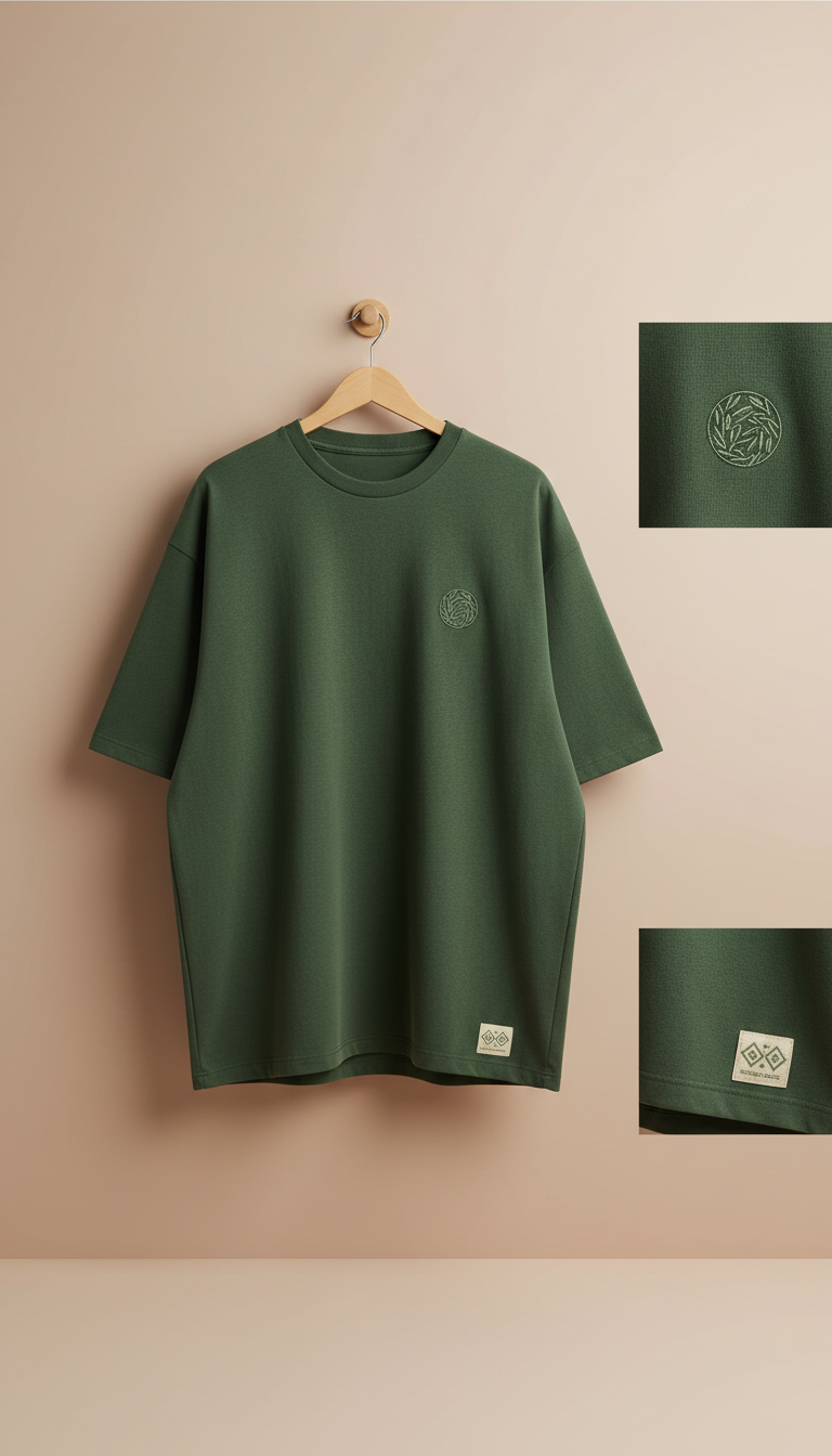 Heavyweight Tee in Pine Needle
